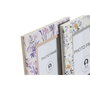 Cadre photo DKD Home Decor Blanc Gris Lila Rose clair Aluminium (2 Unités)