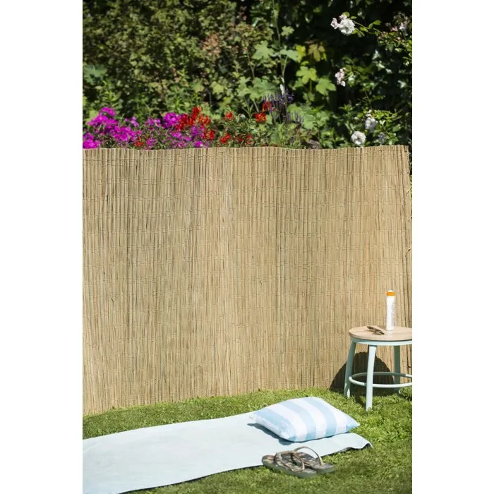 Nature Canisse de Carex Naturel - Écran d'ombrage 1,2m x 3m - Épaisseur 7 mm avec Fil Polypropylène