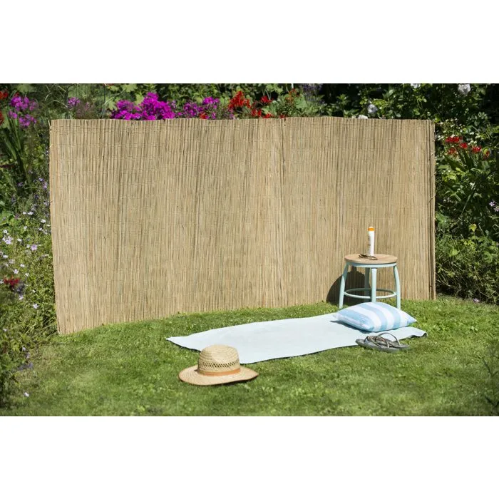 Nature Canisse de Carex Naturel - Écran d'ombrage 1,2m x 3m - Épaisseur 7 mm avec Fil Polypropylène