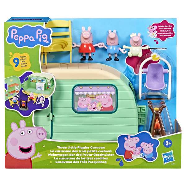 Hasbro Peppa Pig Caravane de Vacances Familiale avec 3 Figurines