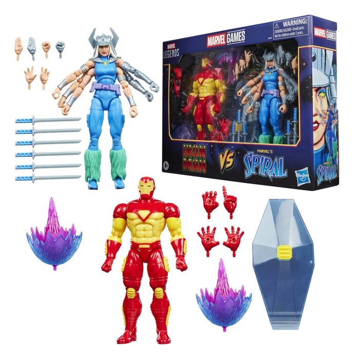 Hasbro Marvel Legends Marvel Games Pack de 2 figurines Iron Man & Spiral 15 cm