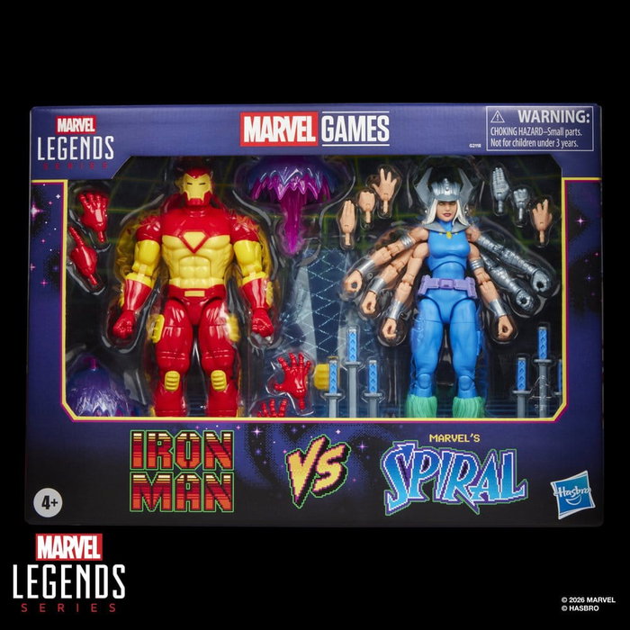 Hasbro Marvel Legends Marvel Games Pack de 2 figurines Iron Man & Spiral 15 cm
