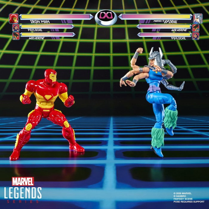 Hasbro Marvel Legends Marvel Games Pack de 2 figurines Iron Man & Spiral 15 cm