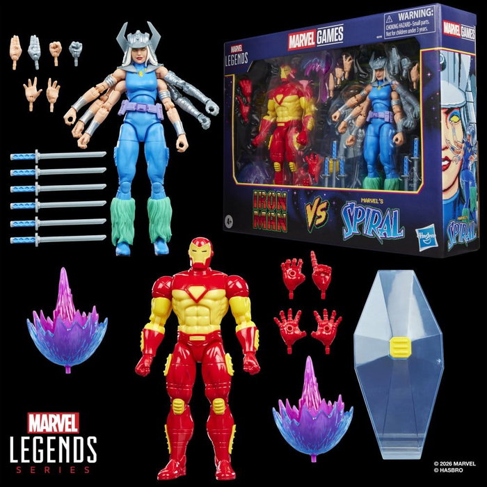 Hasbro Marvel Legends Marvel Games Pack de 2 figurines Iron Man & Spiral 15 cm