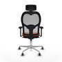 Piqueras y Crespo Chaise de Bureau avec Appui-tête Jorquera 3D086G2 Orange