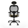 Piqueras y Crespo Chaise de Bureau 3D036N1 Jaune avec Appui-tête