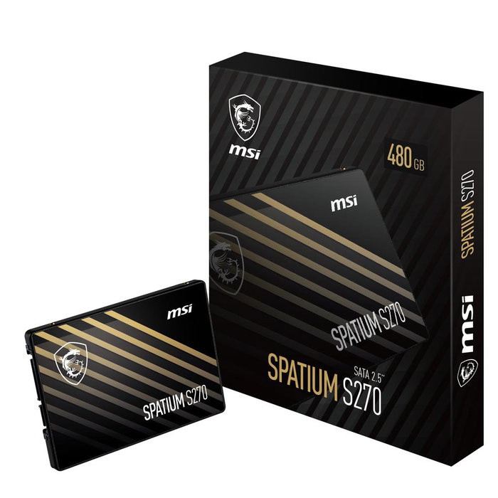 MSI SPATIUM S270 480 Go SSD 2.5" SATA III - Disque Dur Interne 500 Mo/s en Lecture