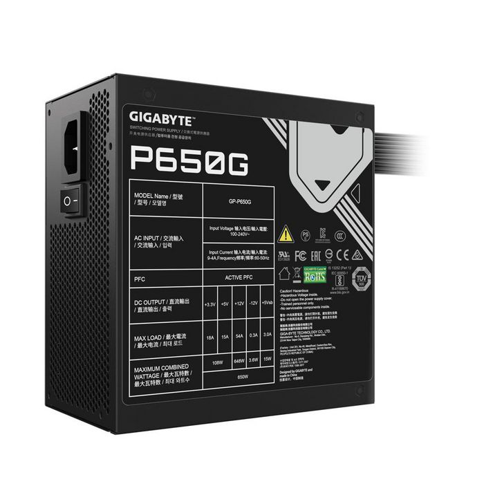 Gigabyte GP-P650G PG5 650W 80 PLUS Gold ATX 3.1