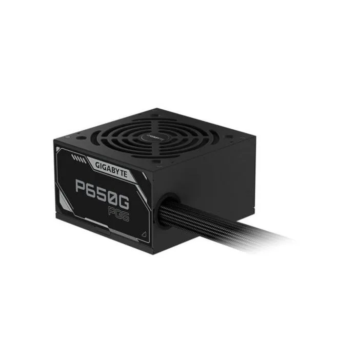 Gigabyte GP-P650G PG5 - Alimentation PC ATX 650W 80 PLUS Gold - Ventilateur 120 mm silencieux - Câbles gainés - Protections OVP/OPP/SCP/UVP - Pour Gaming et Professionnel