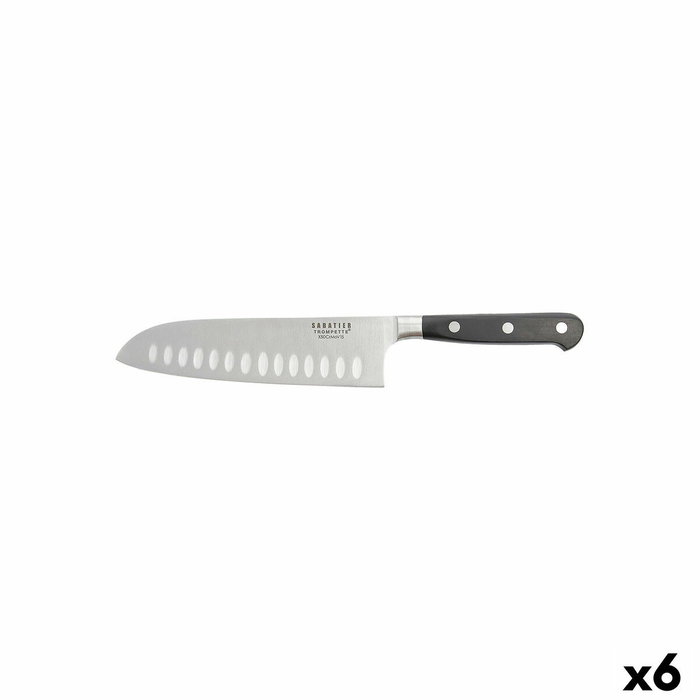 Sabatier Couteau Santoku Origin 18 cm (6 Unités) - Acier Mov, Extra-affilé, Manche Ergonomique Soft Touch