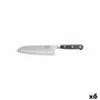 Sabatier Couteau Santoku Origin 18 cm (6 Unités) - Acier Mov, Extra-affilé, Manche Ergonomique Soft Touch