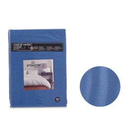 GIFTDECOR Set de 3 draps bleu