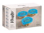 Vivalto Boîte de Conservation Ronde Cristal Bleu 14.8x5.5x13.2cm 400ml (Set de 24)