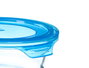 Vivalto Boîte de Conservation Ronde Cristal Bleu 14.8x5.5x13.2cm 400ml (Set de 24)