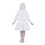My Other Me Disfraz monada blanca - Costume de Noël Blanc avec Jupon, Capuche et Couvre-Épaules pour Fille - Taille 7-9 ans