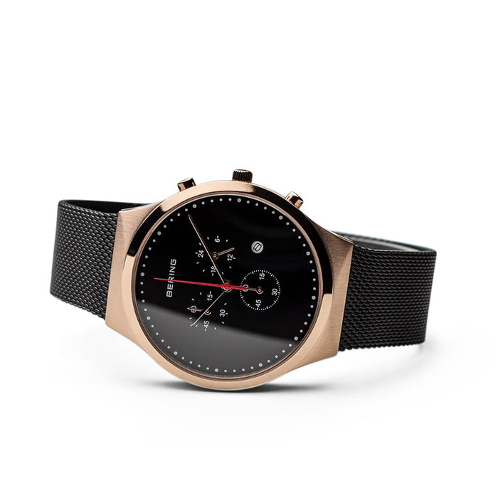 Bering 14740-166 - Montre analogique pour homme rose et noir