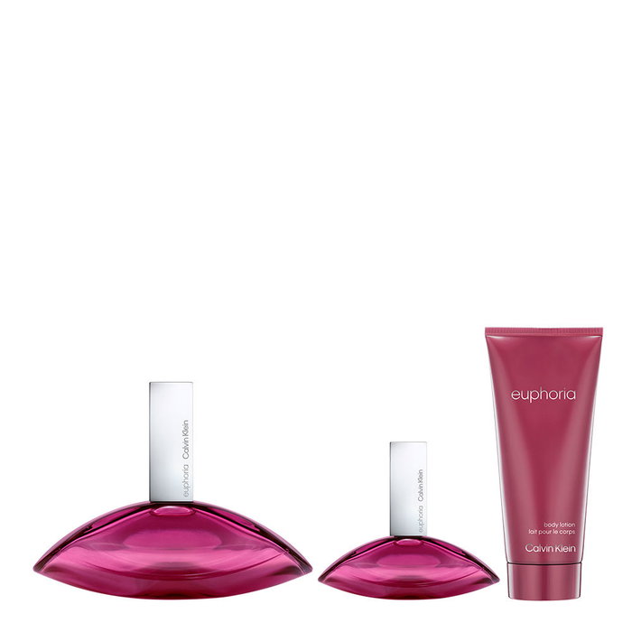 Calvin Klein Coffret Euphoria Eau de Parfum 100ml + 30ml et Lotion pour le Corps 100ml