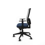 PIQUERAS Y CRESPO Chaise de bureau Horna, Bleu marine et blanc, Mécanisme Synchro
