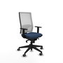 PIQUERAS Y CRESPO Chaise de bureau Horna, Bleu marine et blanc, Mécanisme Synchro