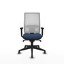 PIQUERAS Y CRESPO Chaise de bureau Horna, Bleu marine et blanc, Mécanisme Synchro
