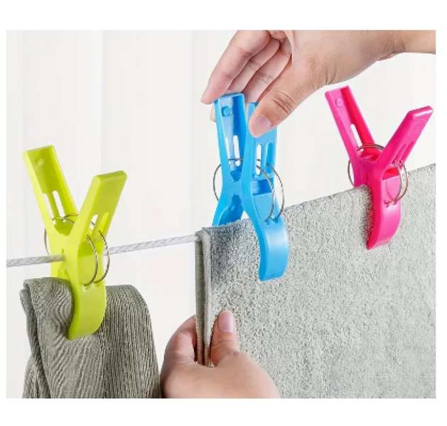 Poessa Pince à serviettes en PVC 14,5 x 10 cm en blister - assortiment de modèles
