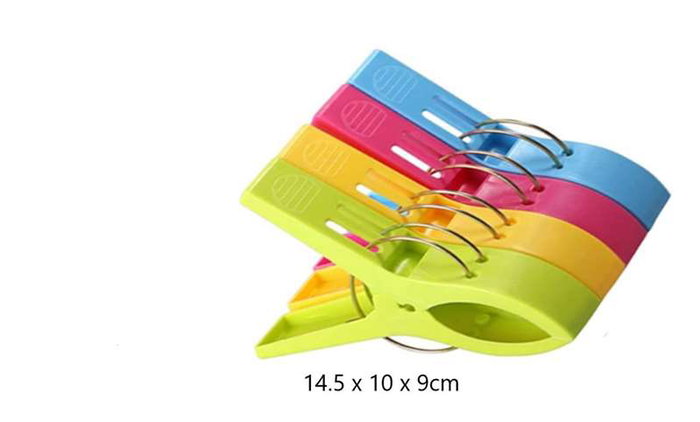 Poessa Pince à serviettes en PVC 14,5 x 10 cm en blister - assortiment de modèles