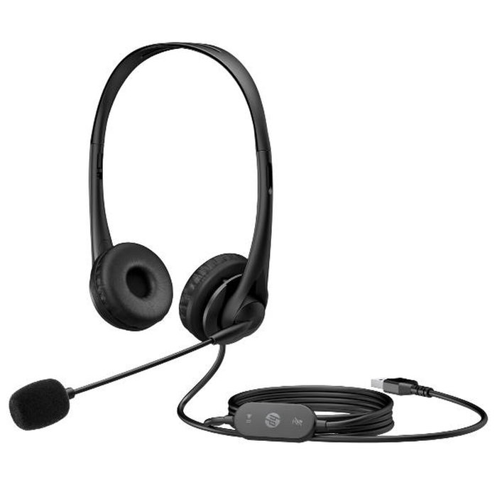 Casques avec Microphone HP Wired USB Headset Noir