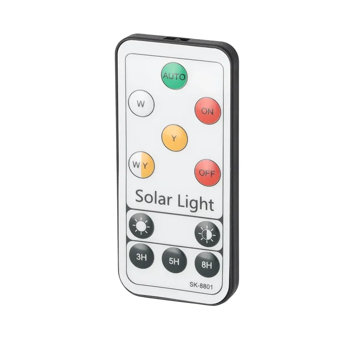 Applique LED Solaire Extérieur IP65 2W avec Détecteur de Mouvement Radar et Batterie 2200 mAh