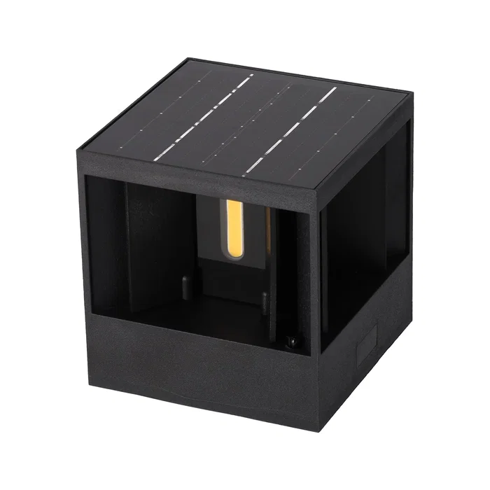 Applique LED Solaire Extérieur IP65 2W avec Détecteur de Mouvement Radar et Batterie 2200 mAh