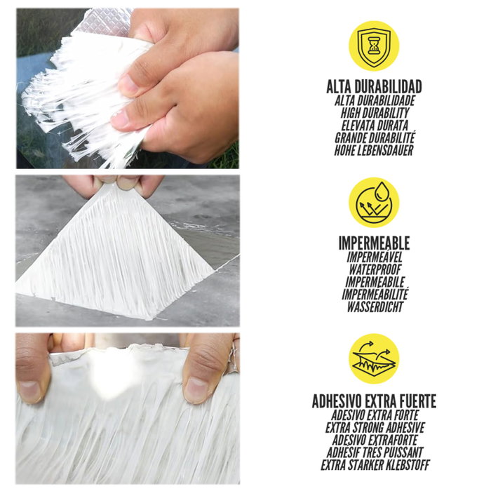 WOLFPACK LINEA PROFESIONAL Cinta Butilo-aluminio 100mm x 5m WOLFPACK LINEA PROFESIONAL Cinta Butilo-aluminio 100mm x 5m