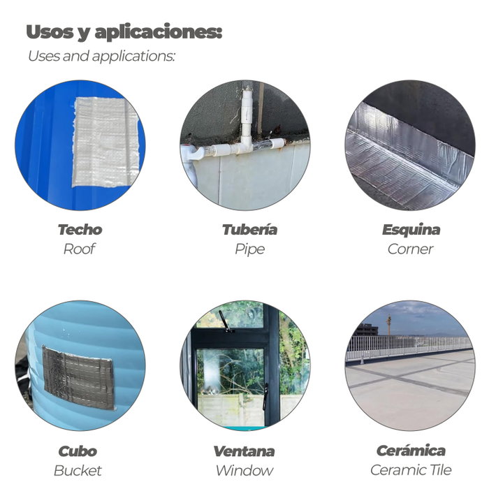 WOLFPACK LINEA PROFESIONAL Cinta Butilo-aluminio 100mm x 5m WOLFPACK LINEA PROFESIONAL Cinta Butilo-aluminio 100mm x 5m