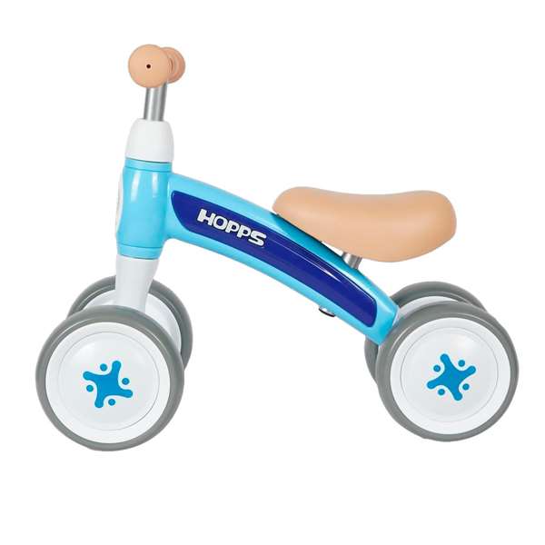 Ociotrends Triciclo Baby Walkers Hopps Bleu - Porteur bébé et trotteur évolutif à pousser pour enfants dès 6 mois