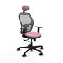 Piqueras y Crespo Chaise de Bureau Jorquera avec Appui-tête Rose et Gris