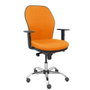 PIQUERAS Y CRESPO Chaise de Bureau Jorquera Synchro Orange avec Structure Chromée