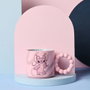 WIDDOP & CO Tasse en céramique Disney Stitch - Angel, tasse cadeau avec illustration de personnage, poignée originale, dans une boîte cadeau rose