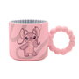 WIDDOP & CO Tasse en céramique Disney Stitch - Angel, tasse cadeau avec illustration de personnage, poignée originale, dans une boîte cadeau rose