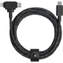 Native Union Belt Cable Duo USB-C vers USB-C/Lightning Cosmos 1,5 m Anthracite