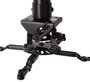 B-Tech BT899-AD Support de Projecteur Plafonnier Réglable avec Micro-Ajustement, Charge Max 25 kg, Inclinaison +/-13°, Rotation 360°, Roulis +/-6°, Hauteur 743-1143 mm, Noir