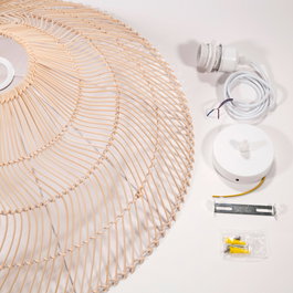 Lampe à Suspension Vizianagaram en Ratán Ø600 mm