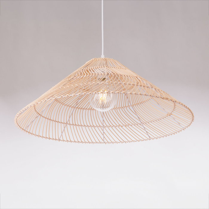 Lampe à Suspension Vizianagaram en Ratán Ø600 mm