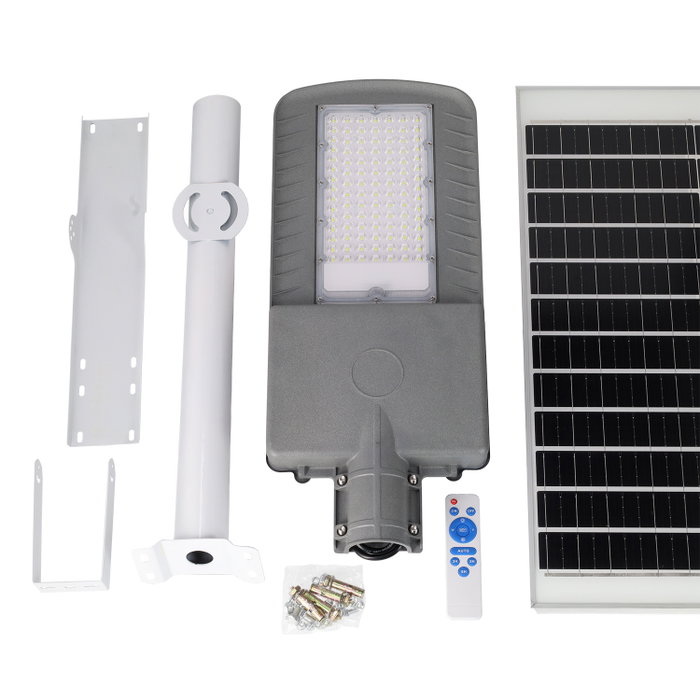 Lampadaire solaire LED 200W 5000K Panneau 6V 30W Batterie 28Ah Lampadaire solaire LED 200W 5000K Panneau 6V 30W Batterie 28Ah