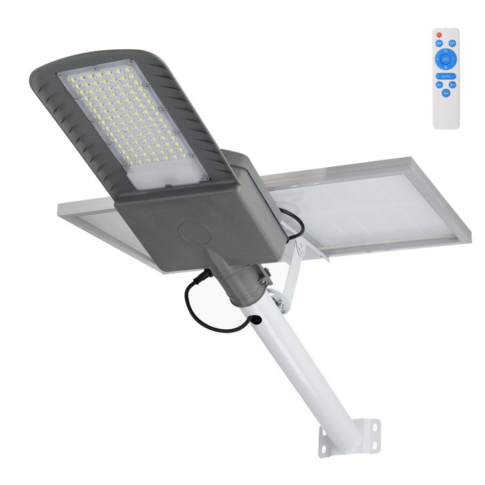 Lampadaire solaire LED 200W 5000K Panneau 6V 30W Batterie 28Ah Lampadaire solaire LED 200W 5000K Panneau 6V 30W Batterie 28Ah