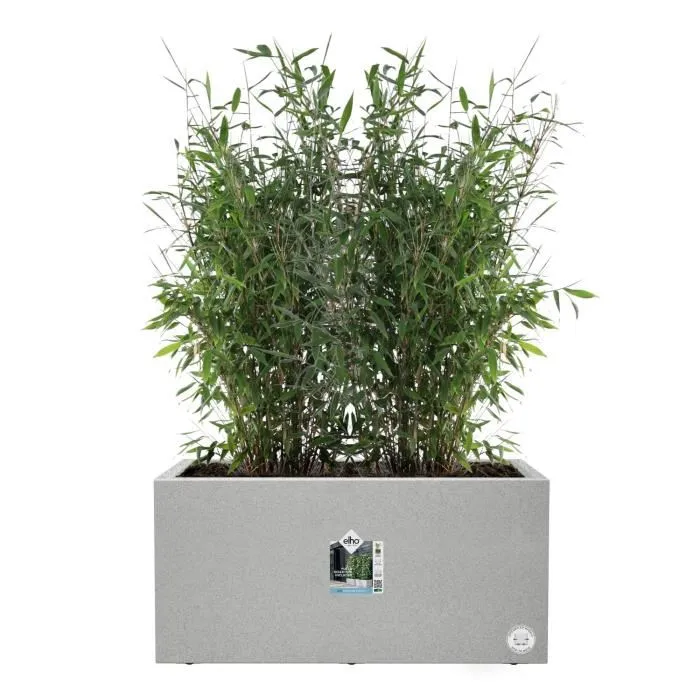 Elho Jardinière Vivo Next Long 80 Gris L 78 x l 39 x H 38 cm, 100% Recyclé, Intérieur/Extérieur