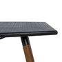 Table de Salle à Manger OSLO Noir Naturel Bois Fer Bois MDF 179 x 90 x 75 cm