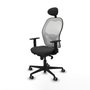 Piqueras y Crespo Chaise de Bureau avec Appui-tête 1D036G1 Gris foncé