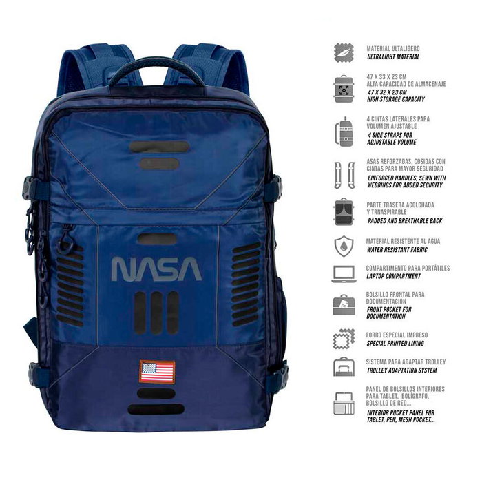 Karactermania Sac à dos NASA Spaceship Bleu foncé