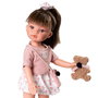 Muñecas Antonio Juan Poupée Emily de paseo (25305) - Poupée de mode 33 cm avec vêtements, sac à main et ours en peluche - À partir de 3 ans - Version espagnole