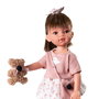 Muñecas Antonio Juan Poupée Emily de paseo (25305) - Poupée de mode 33 cm avec vêtements, sac à main et ours en peluche - À partir de 3 ans - Version espagnole
