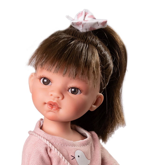 Muñecas Antonio Juan Poupée Emily de paseo (25305) - Poupée de mode 33 cm avec vêtements, sac à main et ours en peluche - À partir de 3 ans - Version espagnole