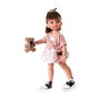 Muñecas Antonio Juan Poupée Emily de paseo (25305) - Poupée de mode 33 cm avec vêtements, sac à main et ours en peluche - À partir de 3 ans - Version espagnole